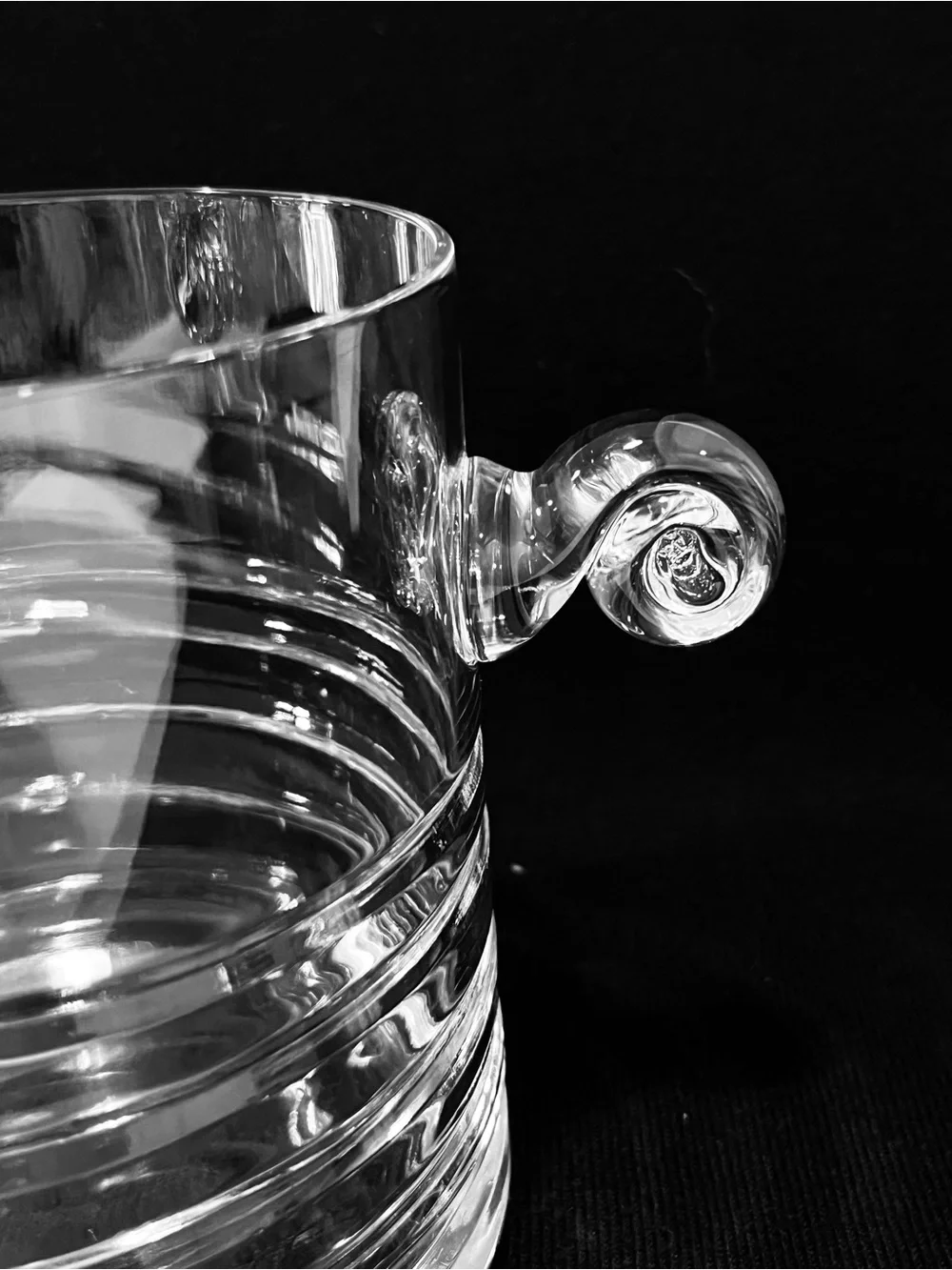 Vintage 1950’s Ice Bucket Hand Cut Crystal Made in Hungary 5.25” Tall